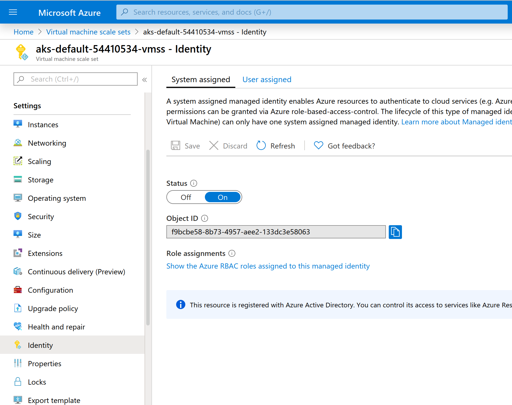 SystemAssigned Identity